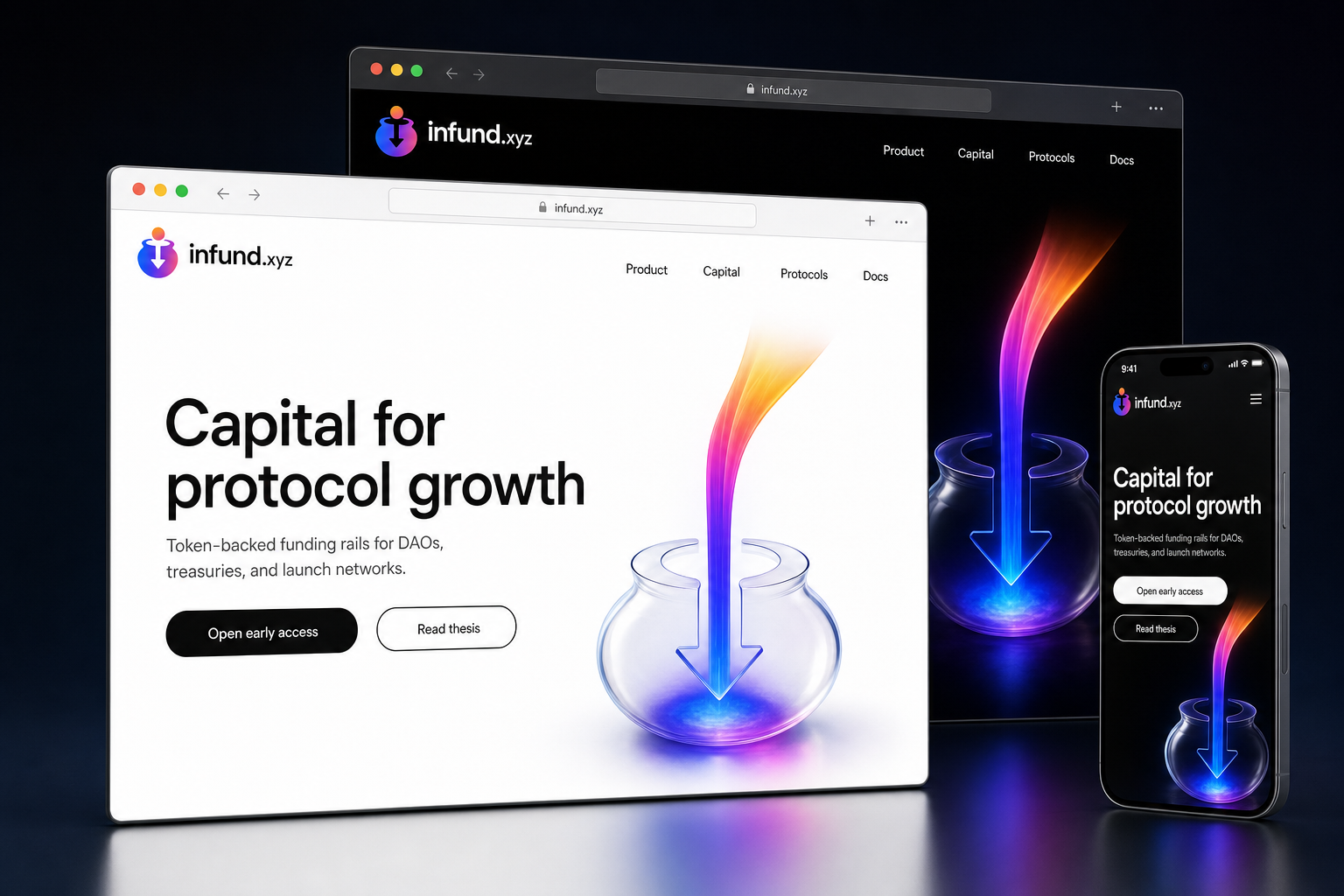infund.xyz website concept preview enlarged