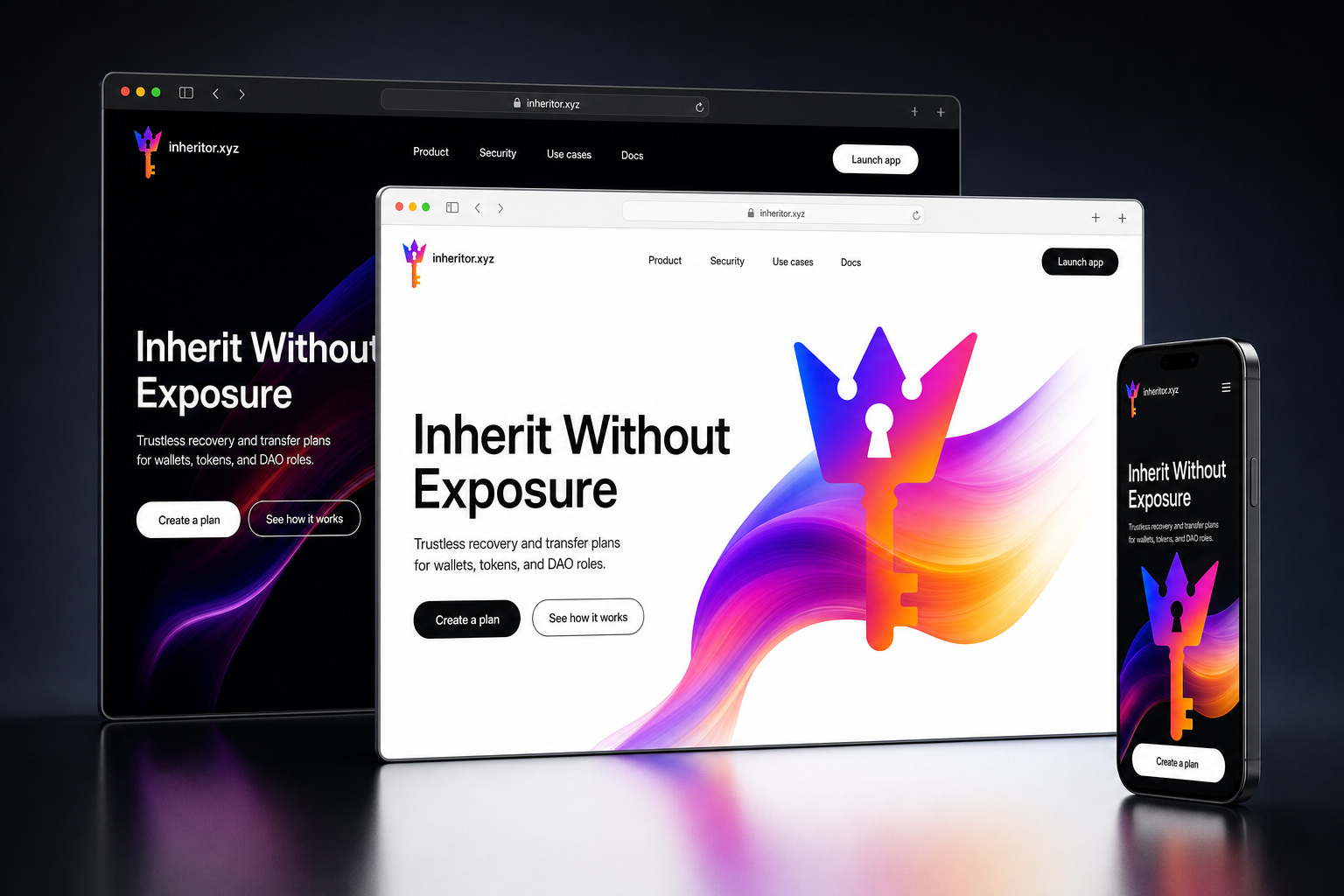 inheritor.xyz website concept preview enlarged