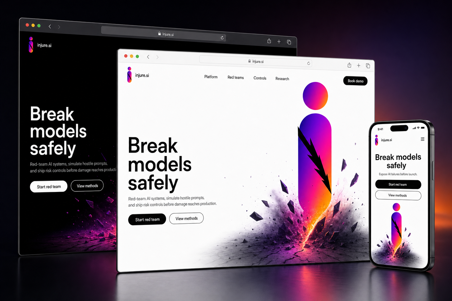injure.si website concept preview