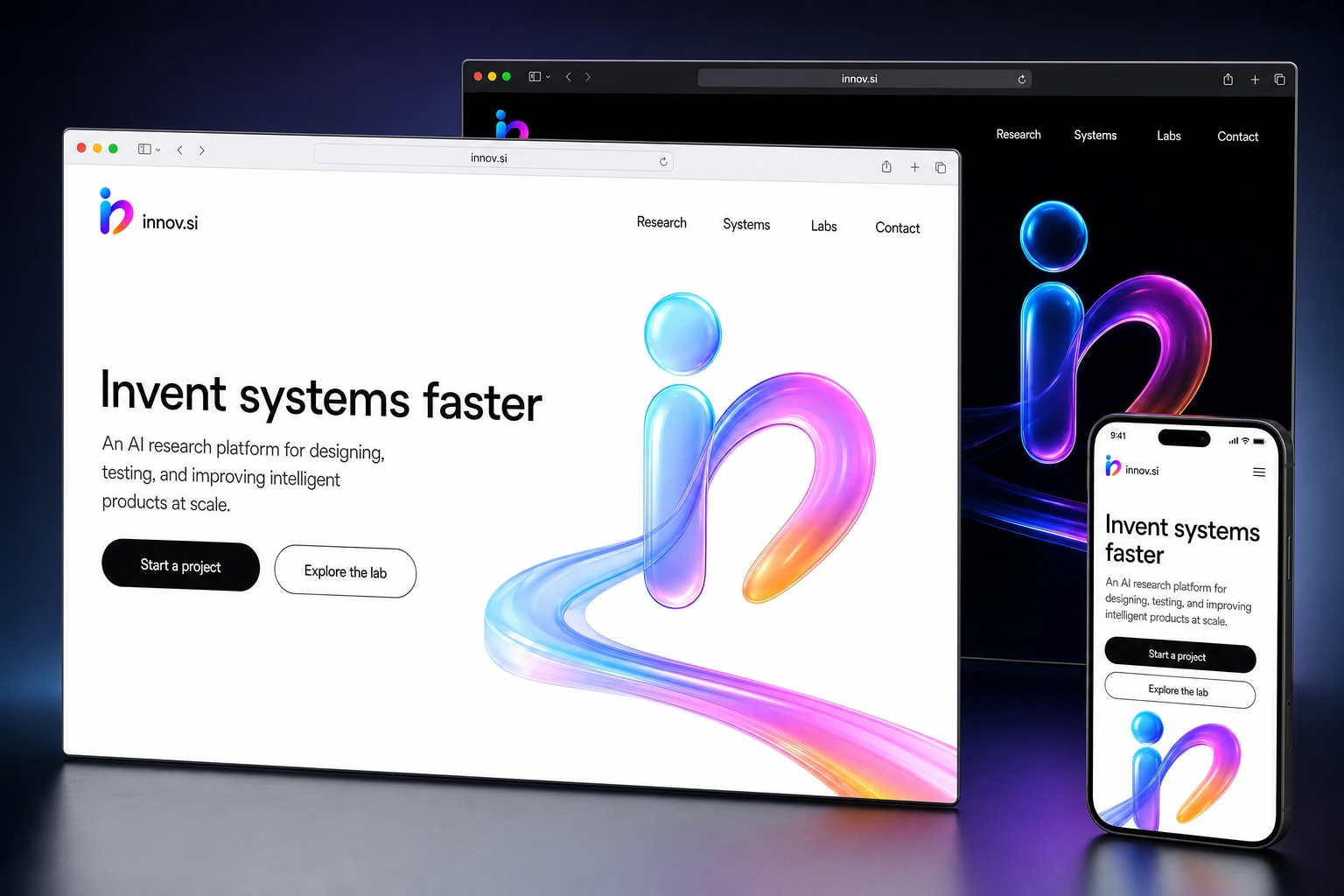 innov.si website concept preview