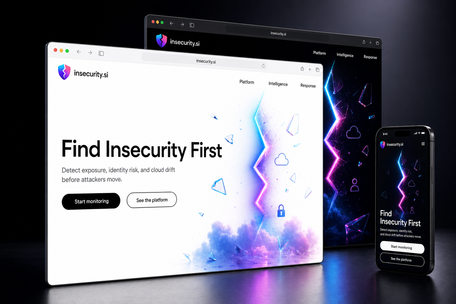 insecurity.si website concept preview