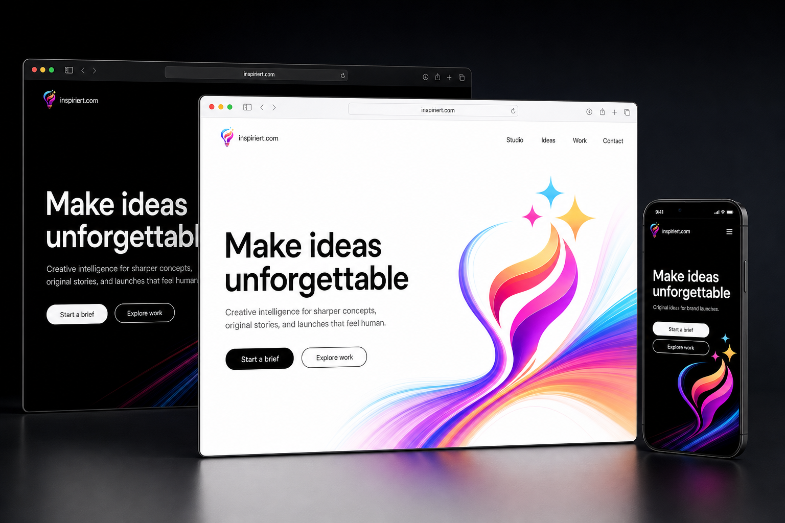 inspiriert.com website concept preview