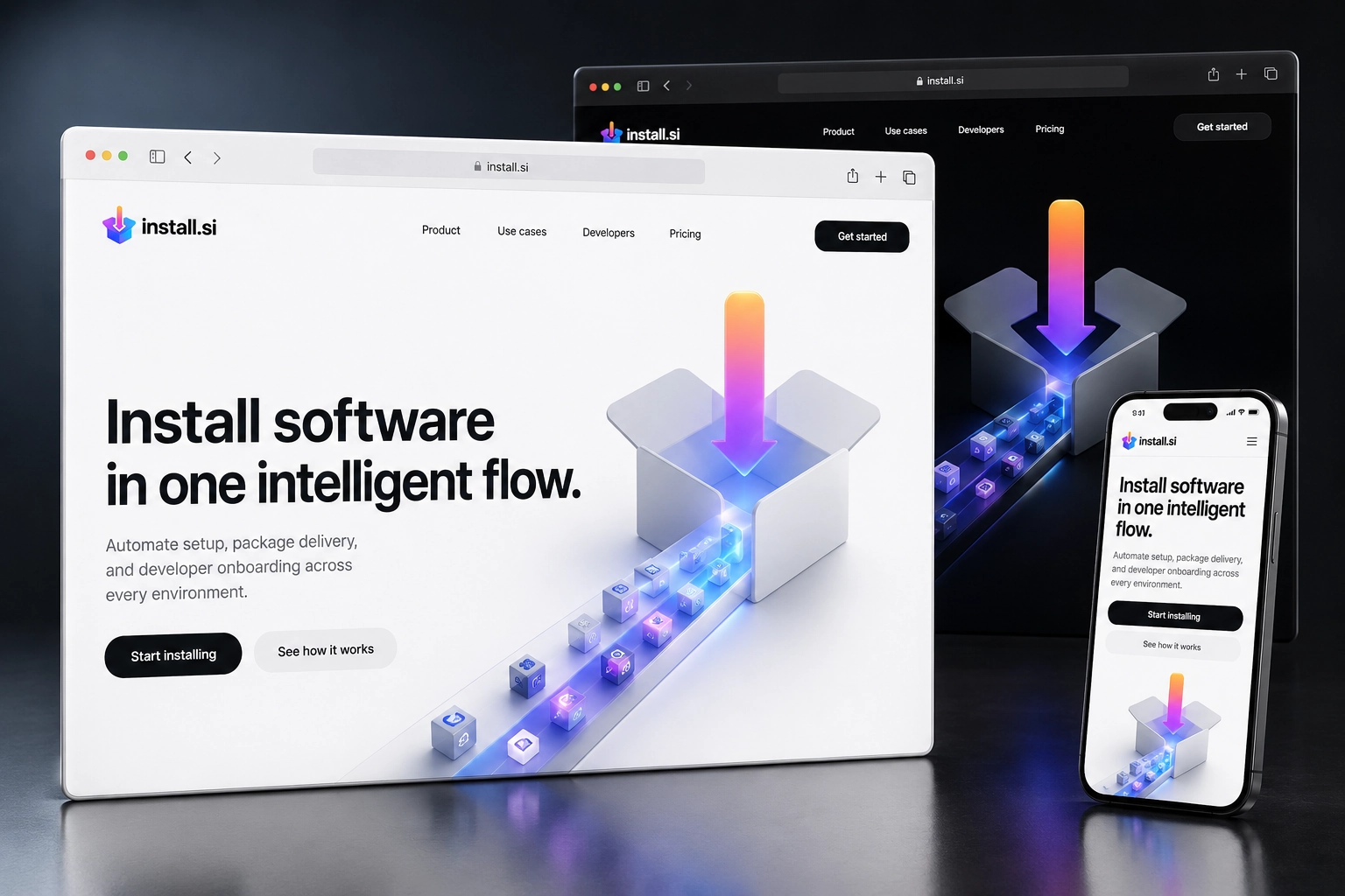 install.si website concept preview