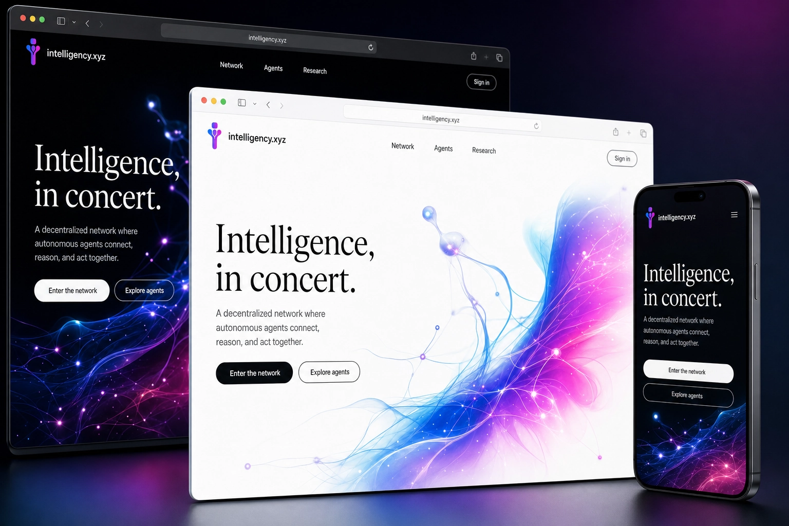 intelligency.xyz website concept preview