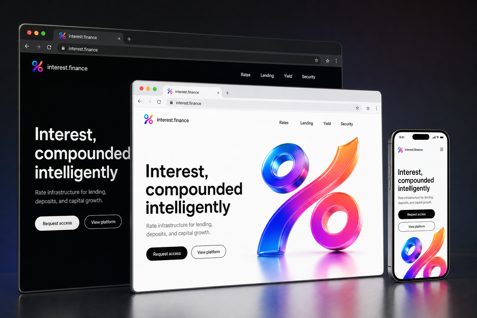 interest.finance website concept preview