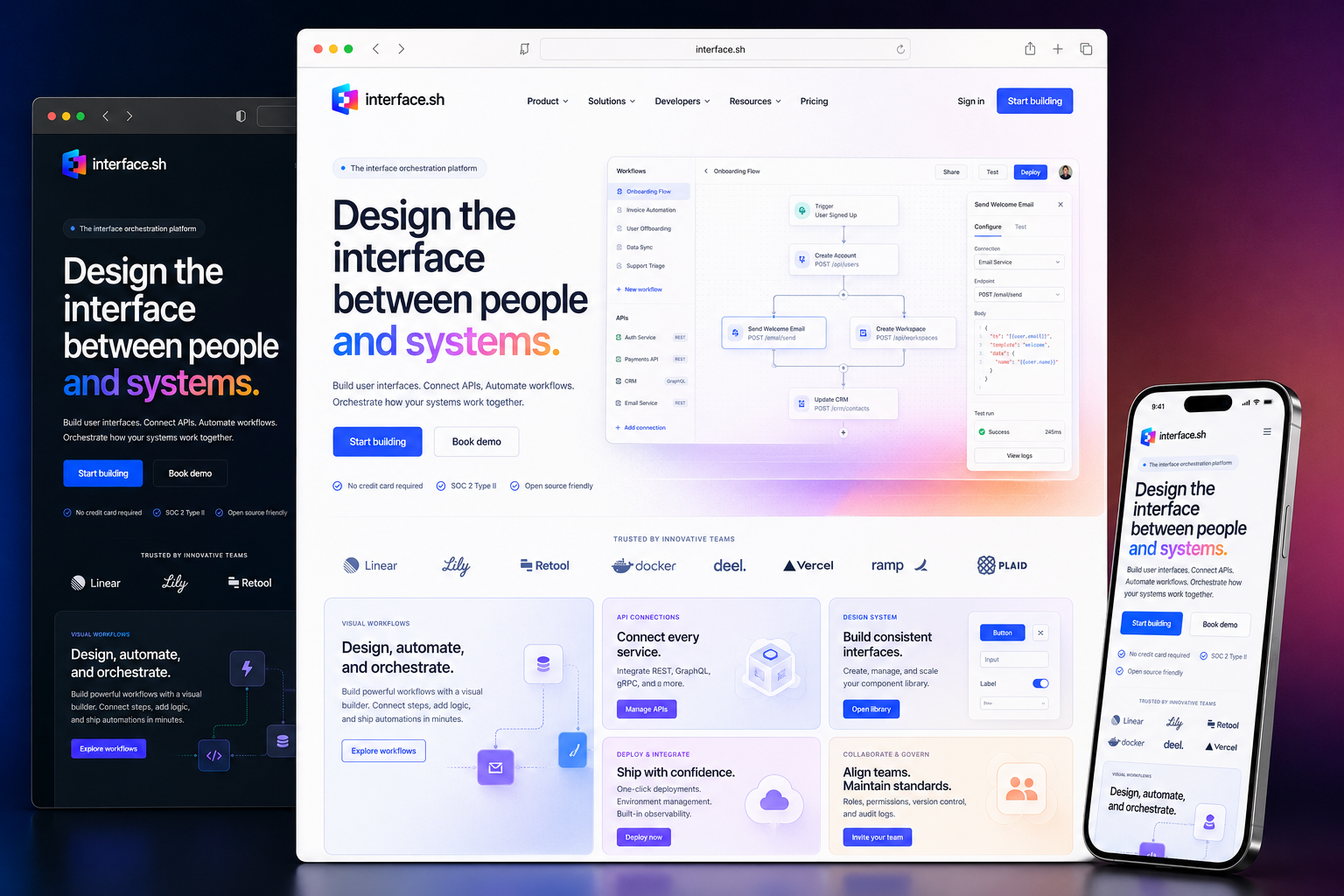 interface.sh website concept preview