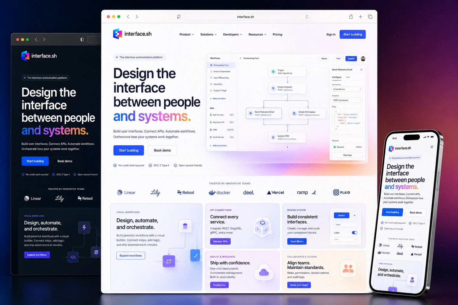 interface.sh website concept preview