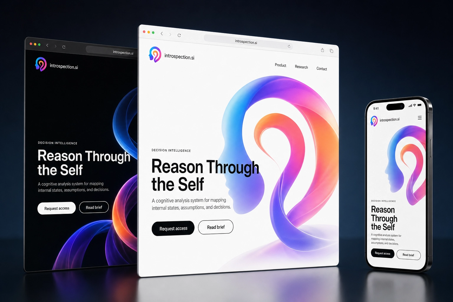 introspection.si website concept preview