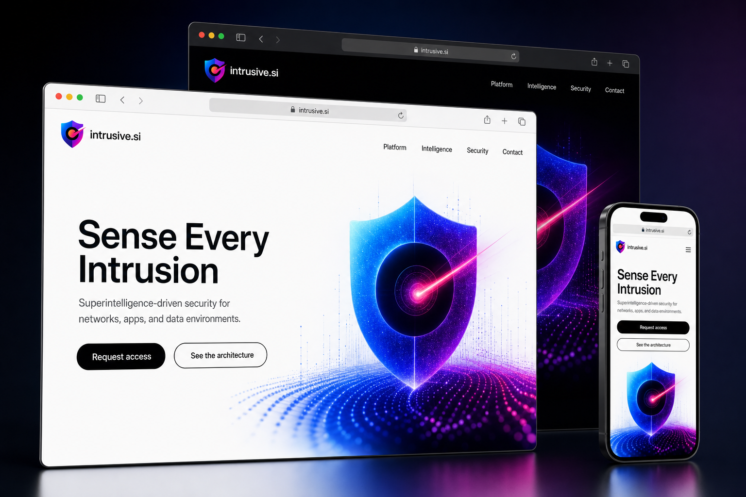 intrusive.si website concept preview