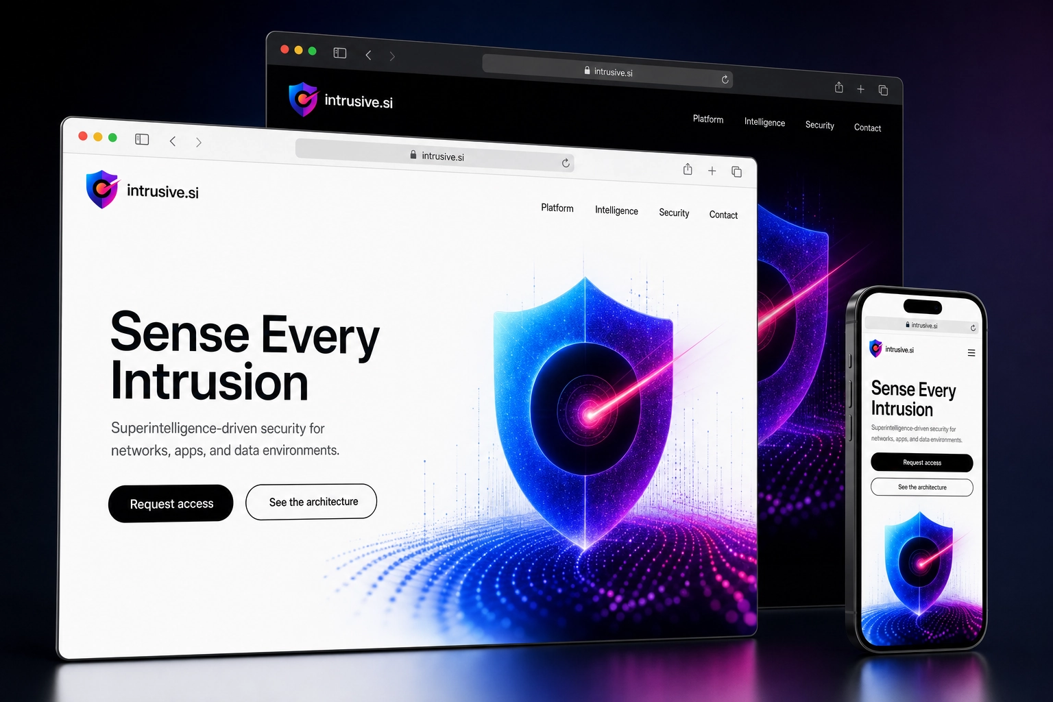 intrusive.si website concept preview
