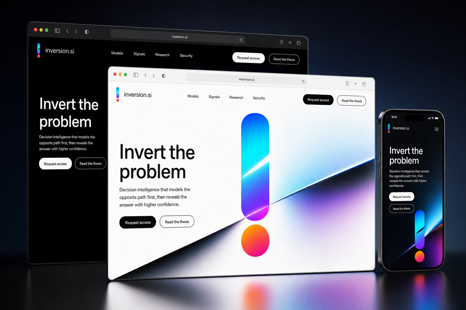 inversion.si website concept preview enlarged