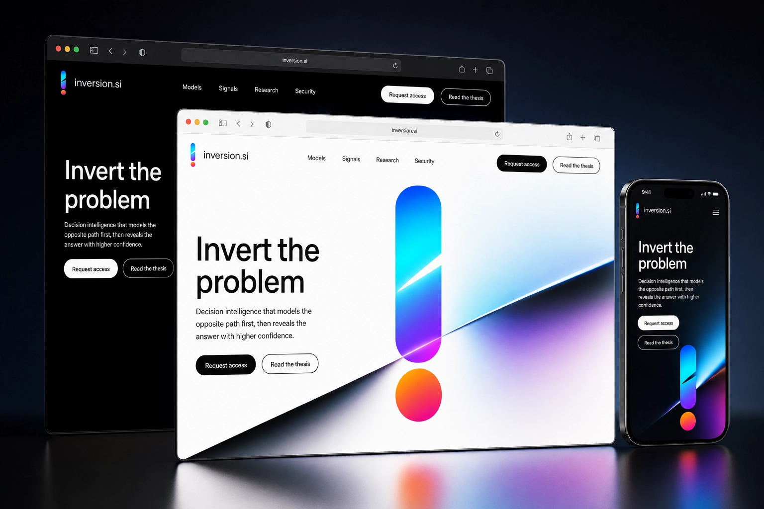 inversion.si website concept preview