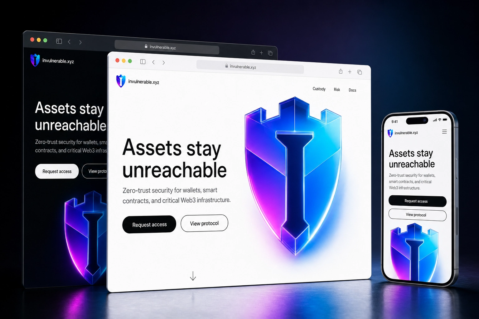 invulnerable.xyz website concept preview