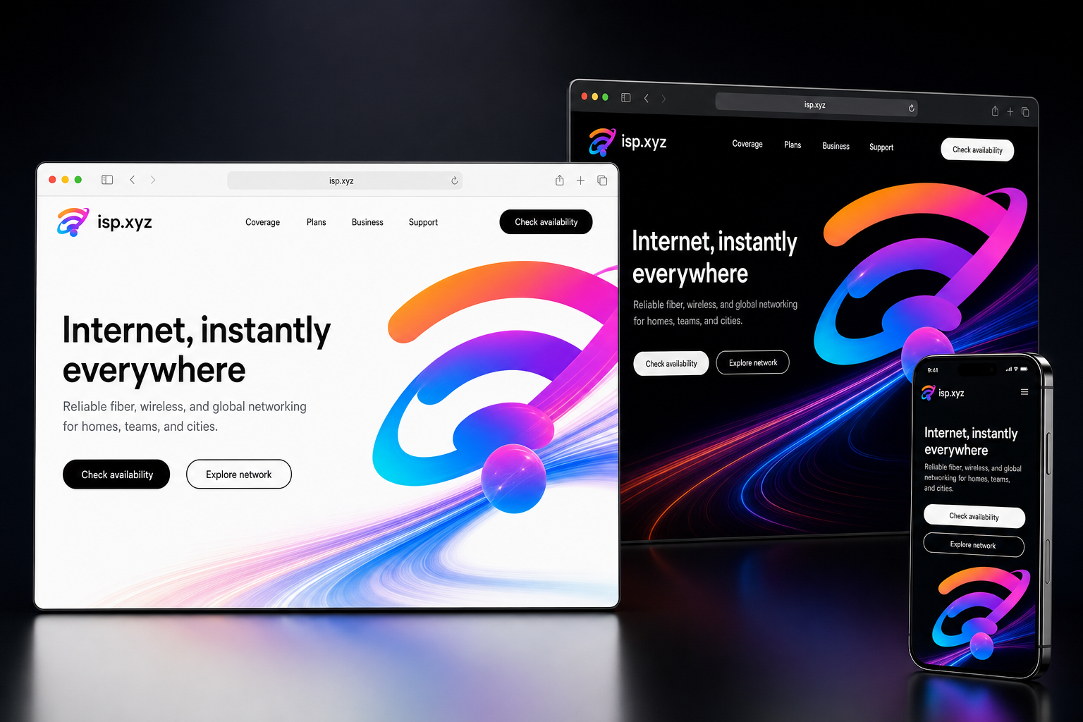 isp.xyz website concept preview