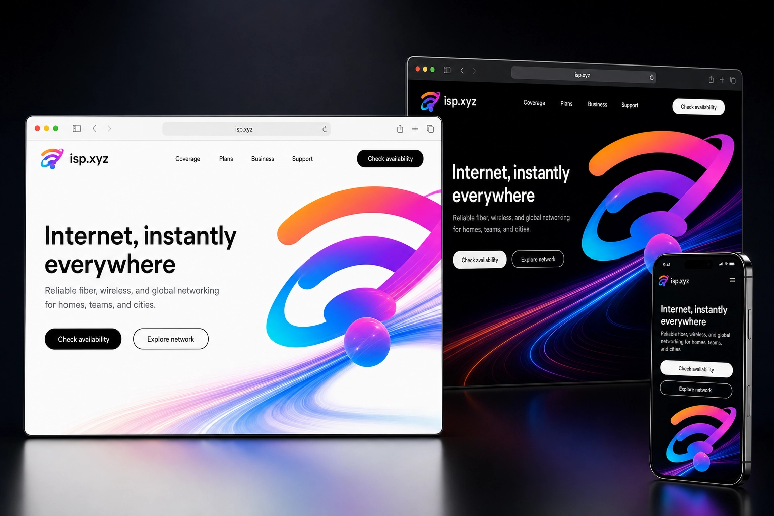 isp.xyz website concept preview