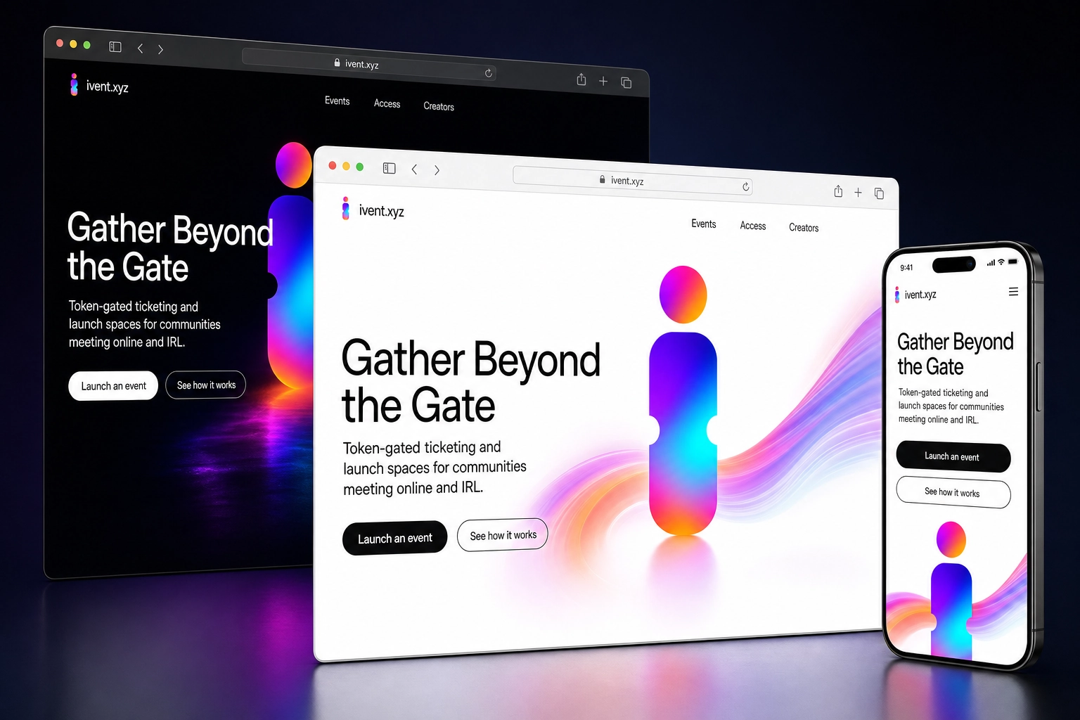 ivent.xyz website concept preview