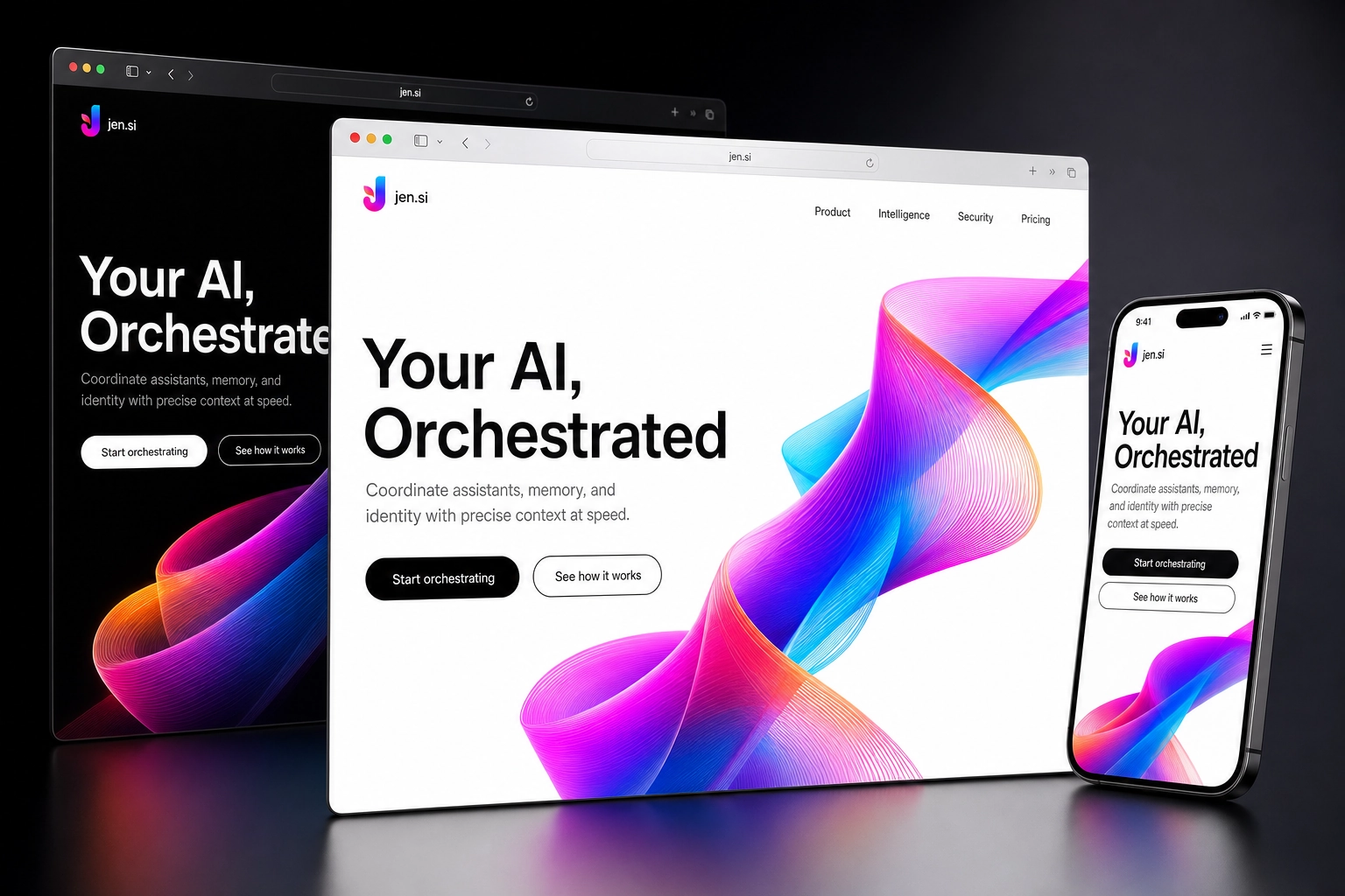 jen.si website concept preview