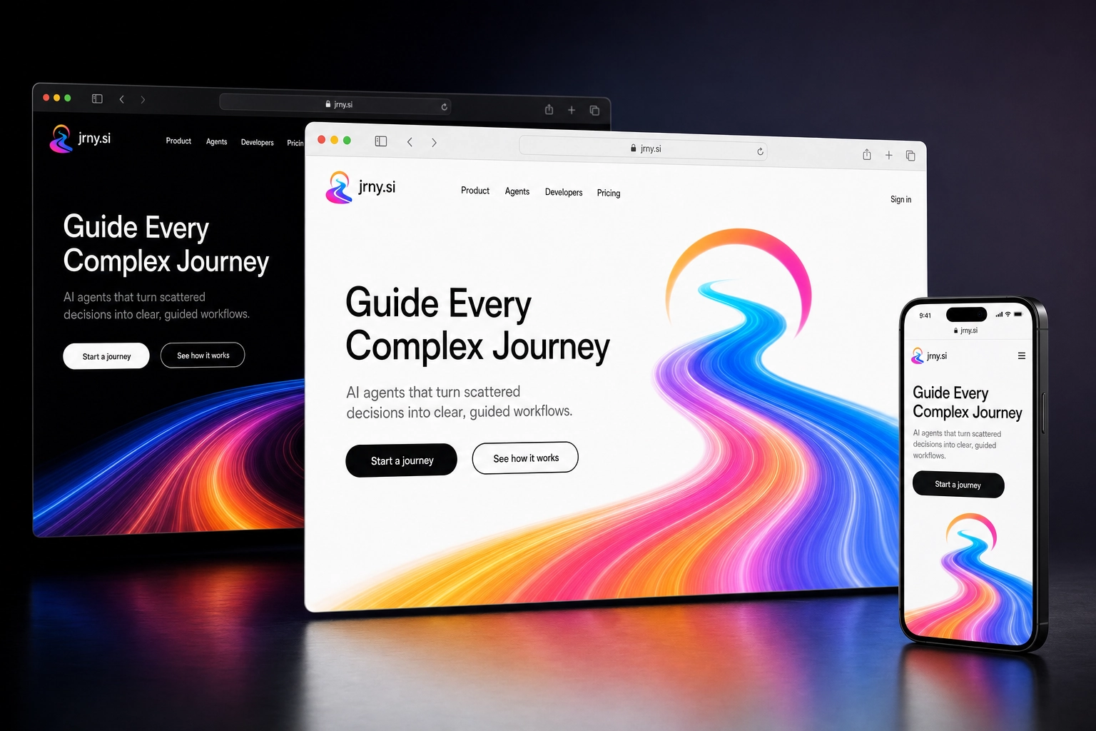 jrny.si website concept preview