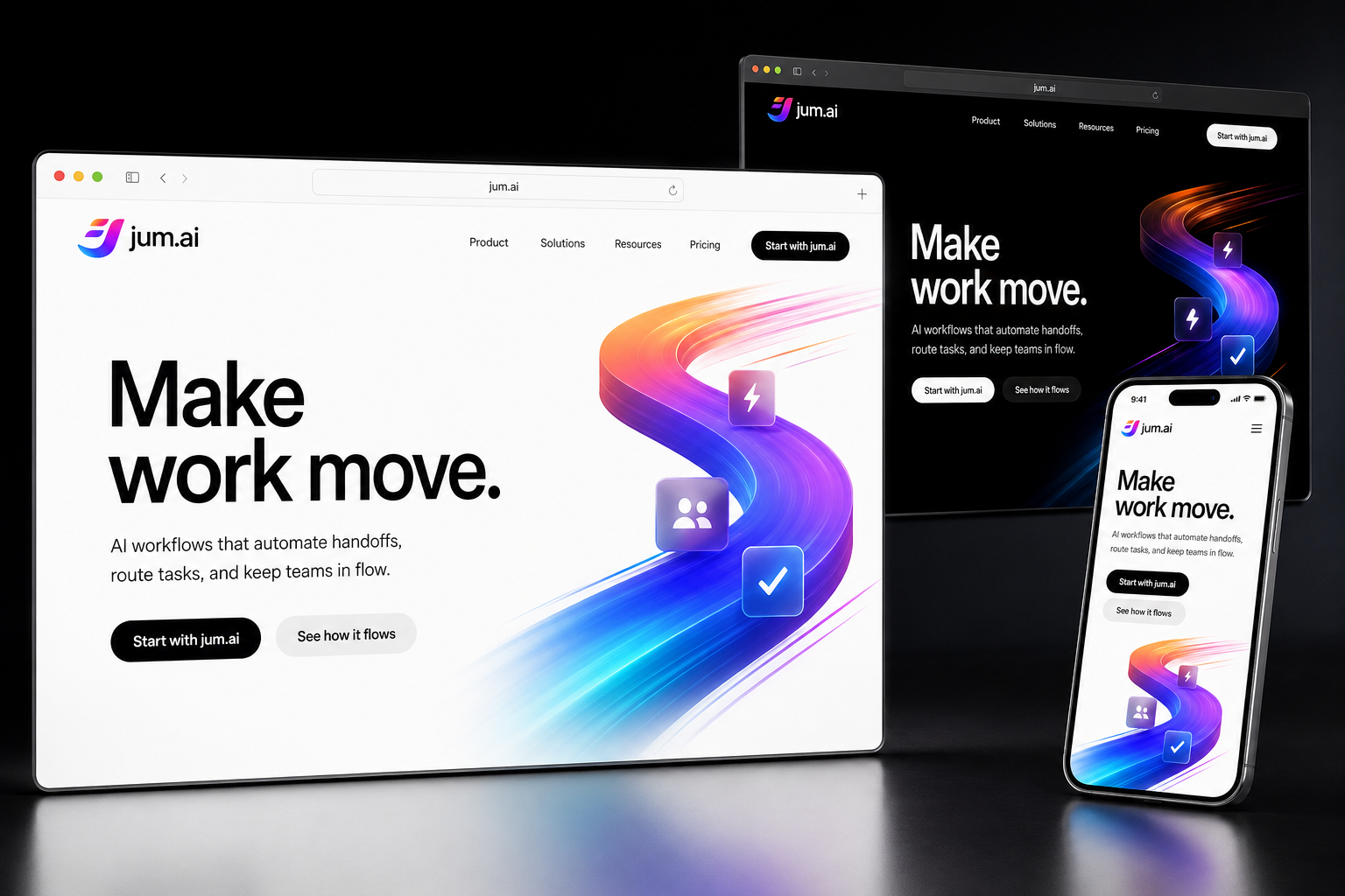 jum.ai website concept preview