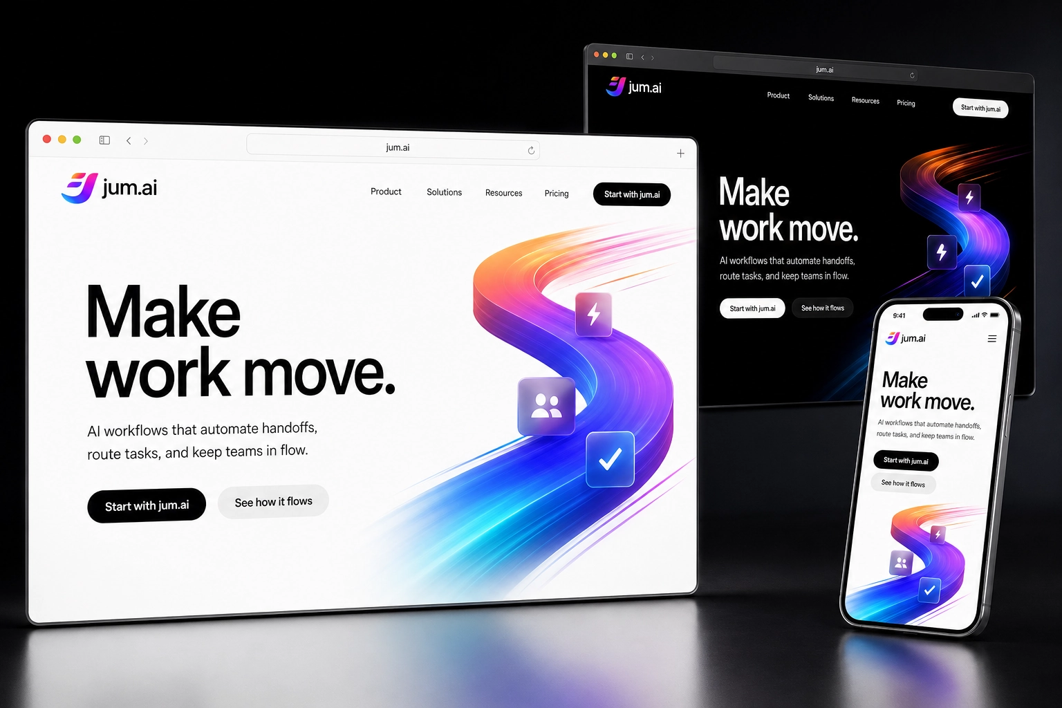 jum.ai website concept preview