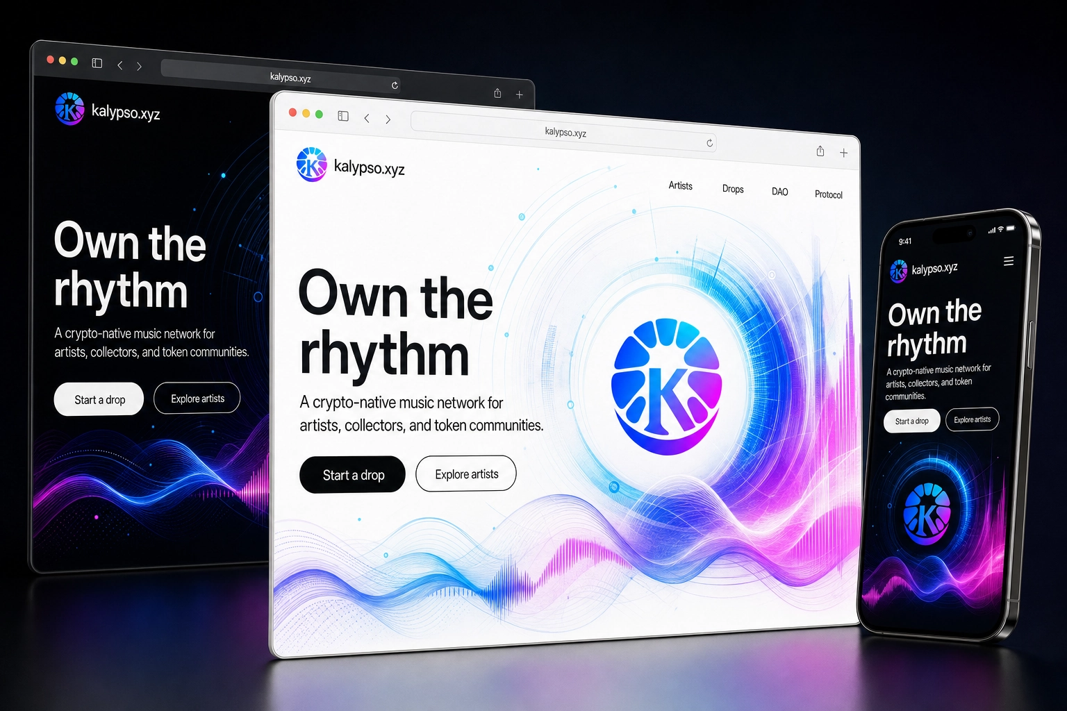 kalypso.xyz website concept preview