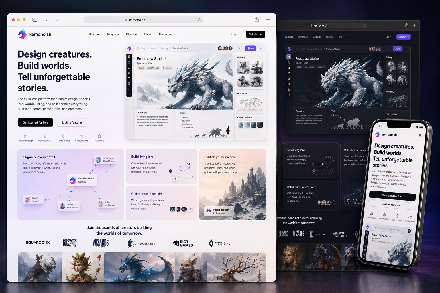 kemono.sh website concept preview