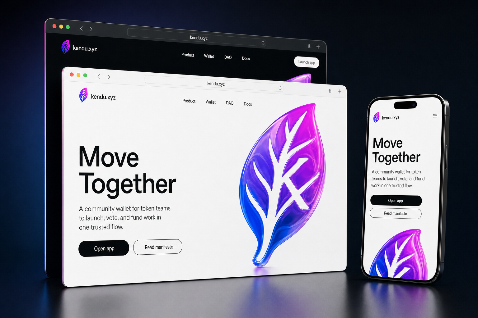kendu.xyz website concept preview enlarged