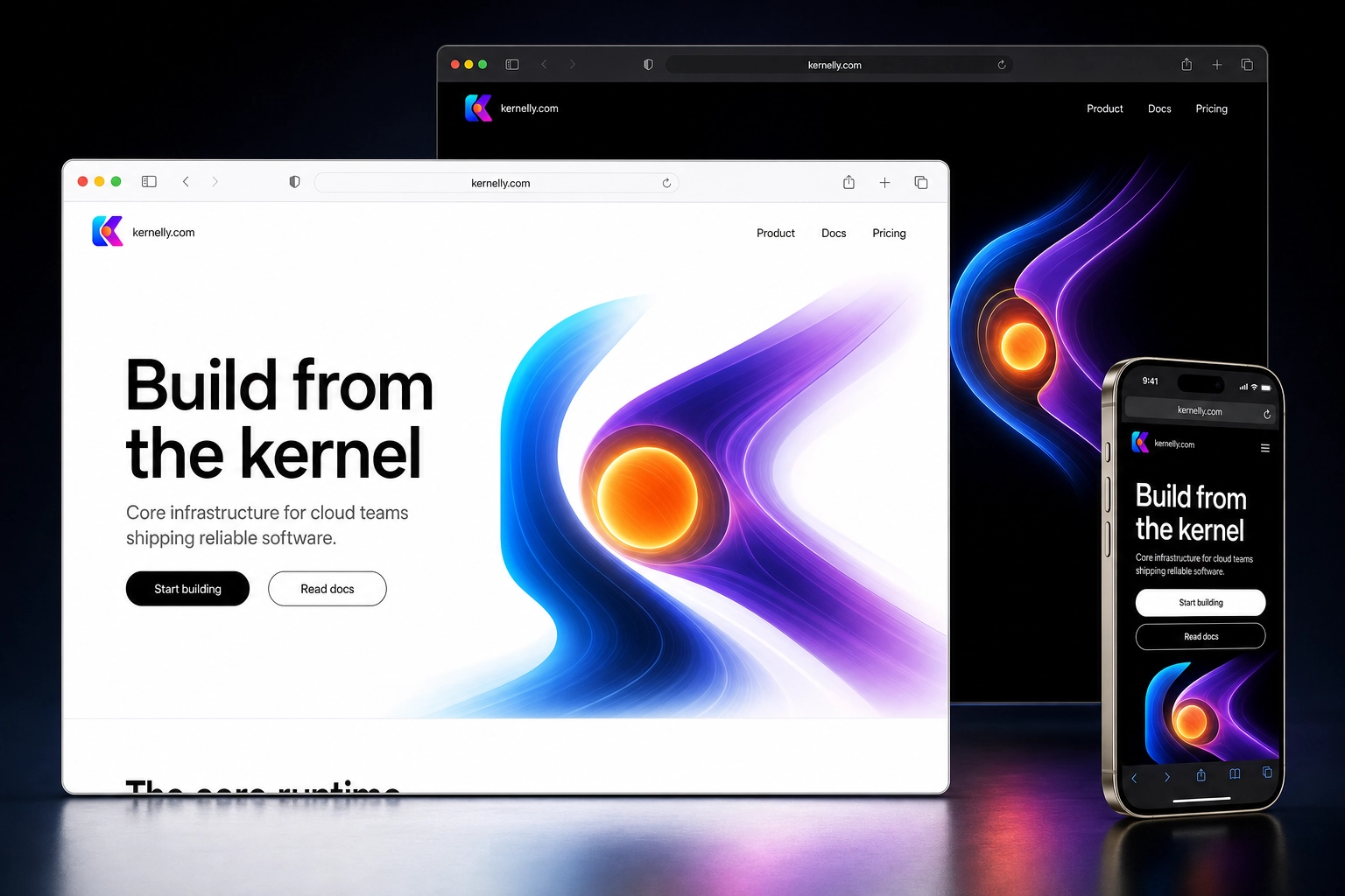 kernelly.com website concept preview