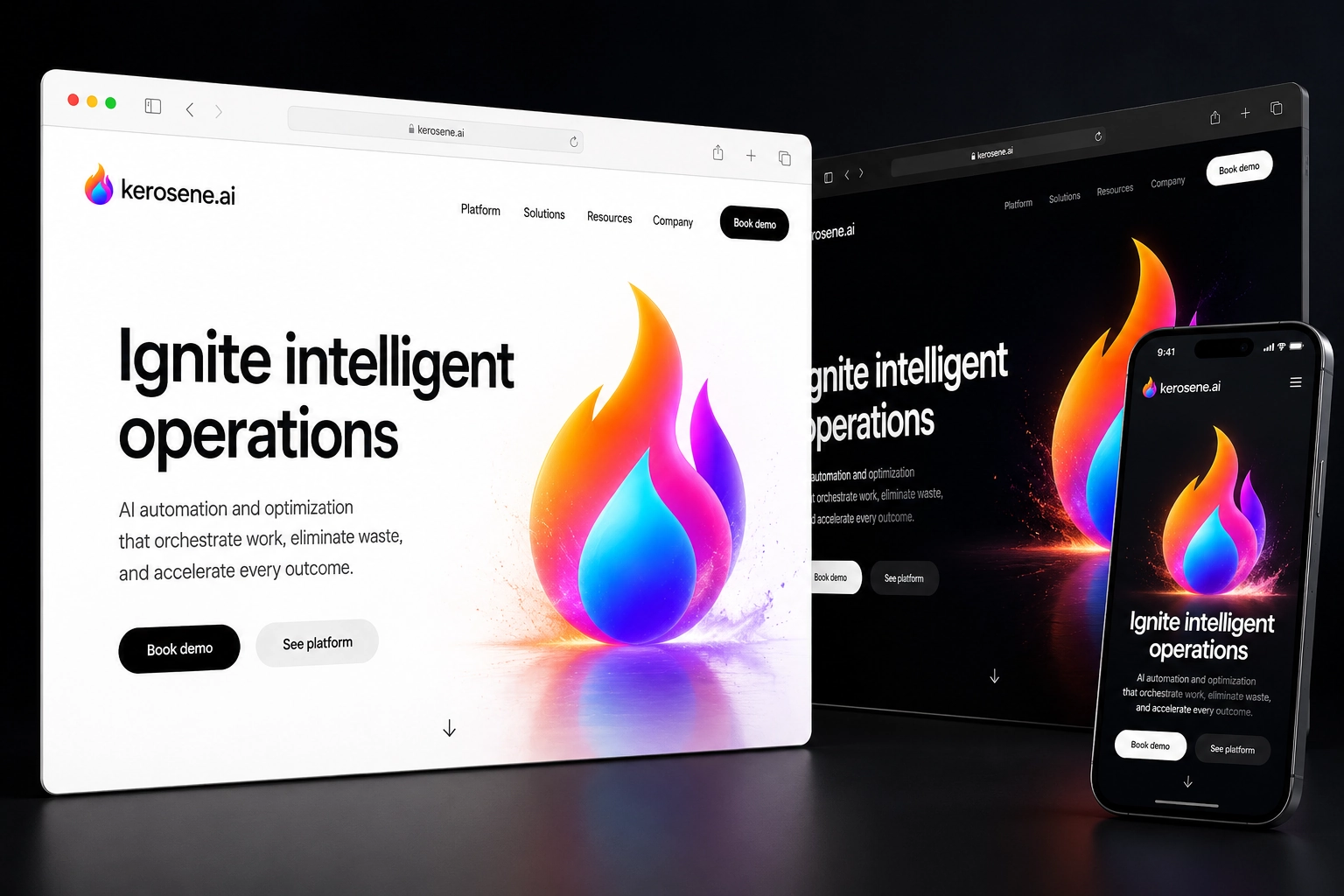 kerosene.ai website concept preview
