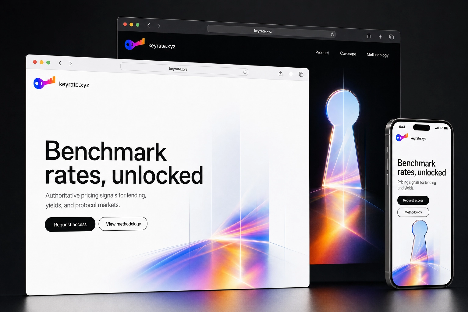 keyrate.xyz website concept preview