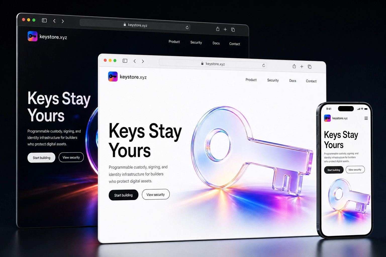 keystore.xyz website concept preview