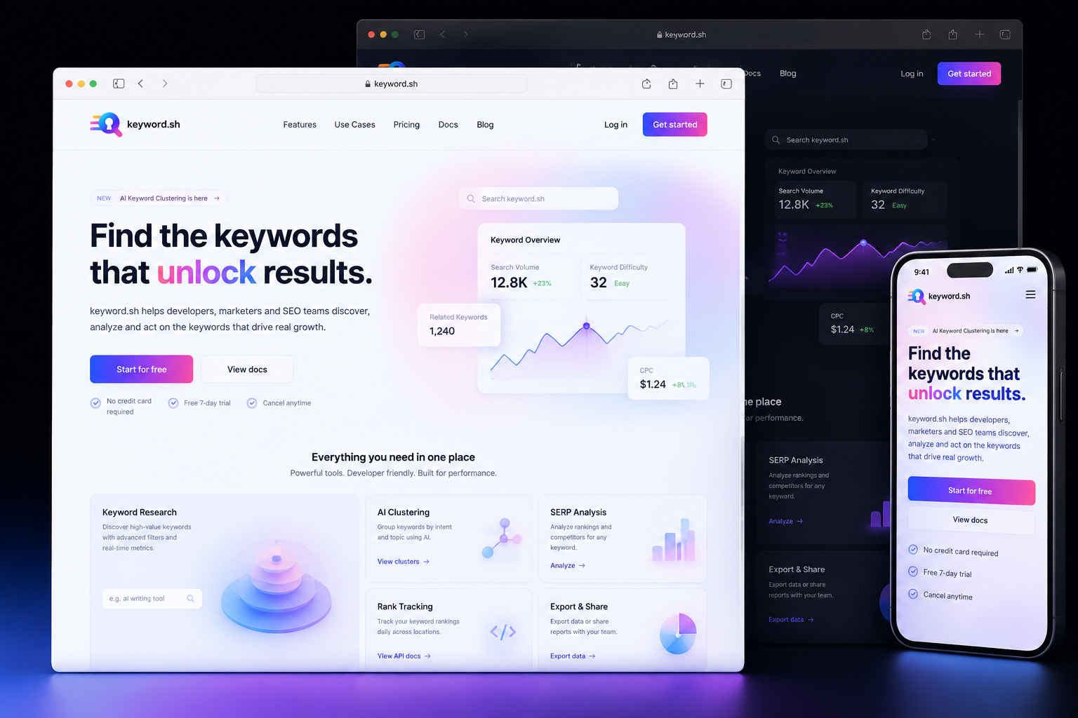 keyword.sh website concept preview