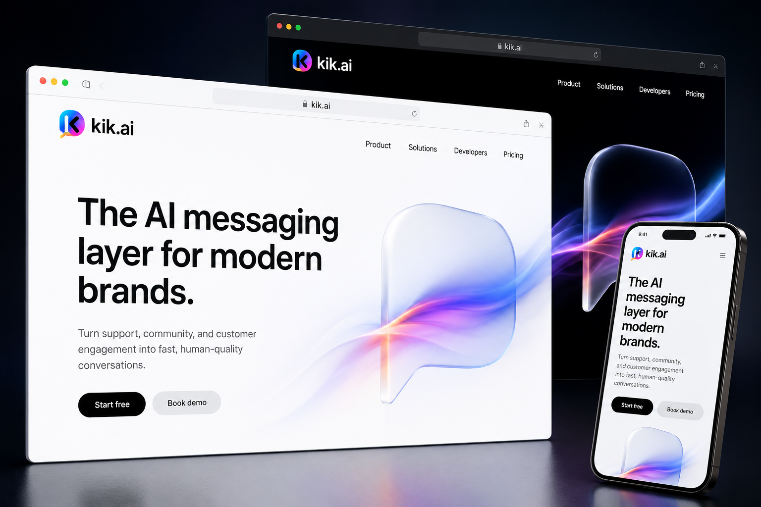 kik.ai website concept preview