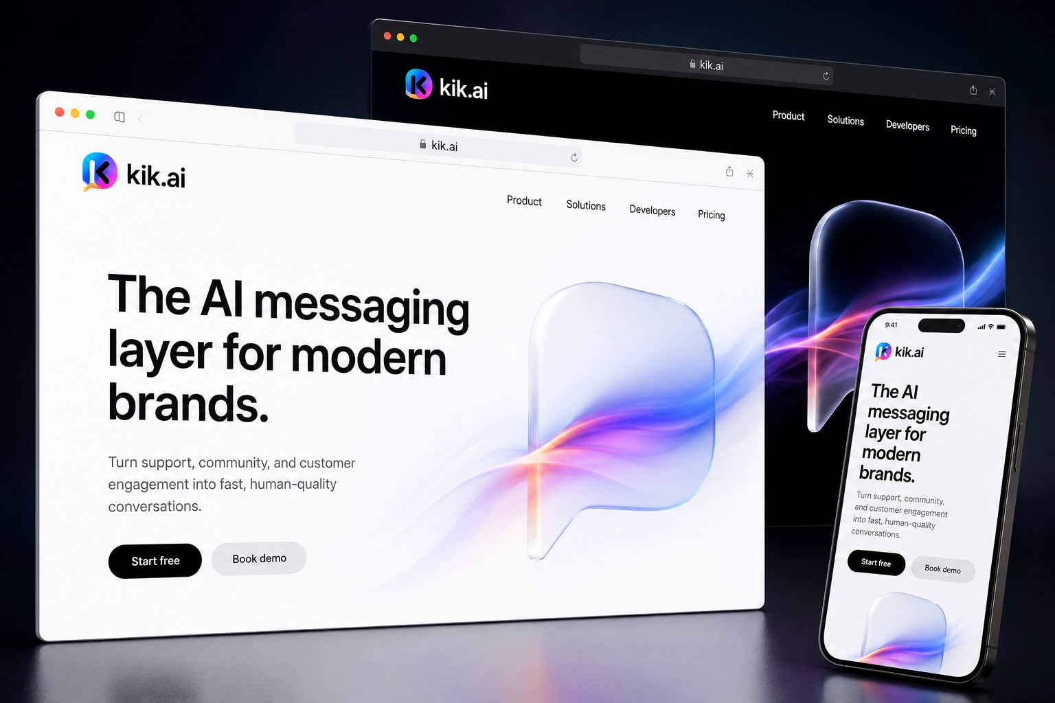 kik.ai website concept preview