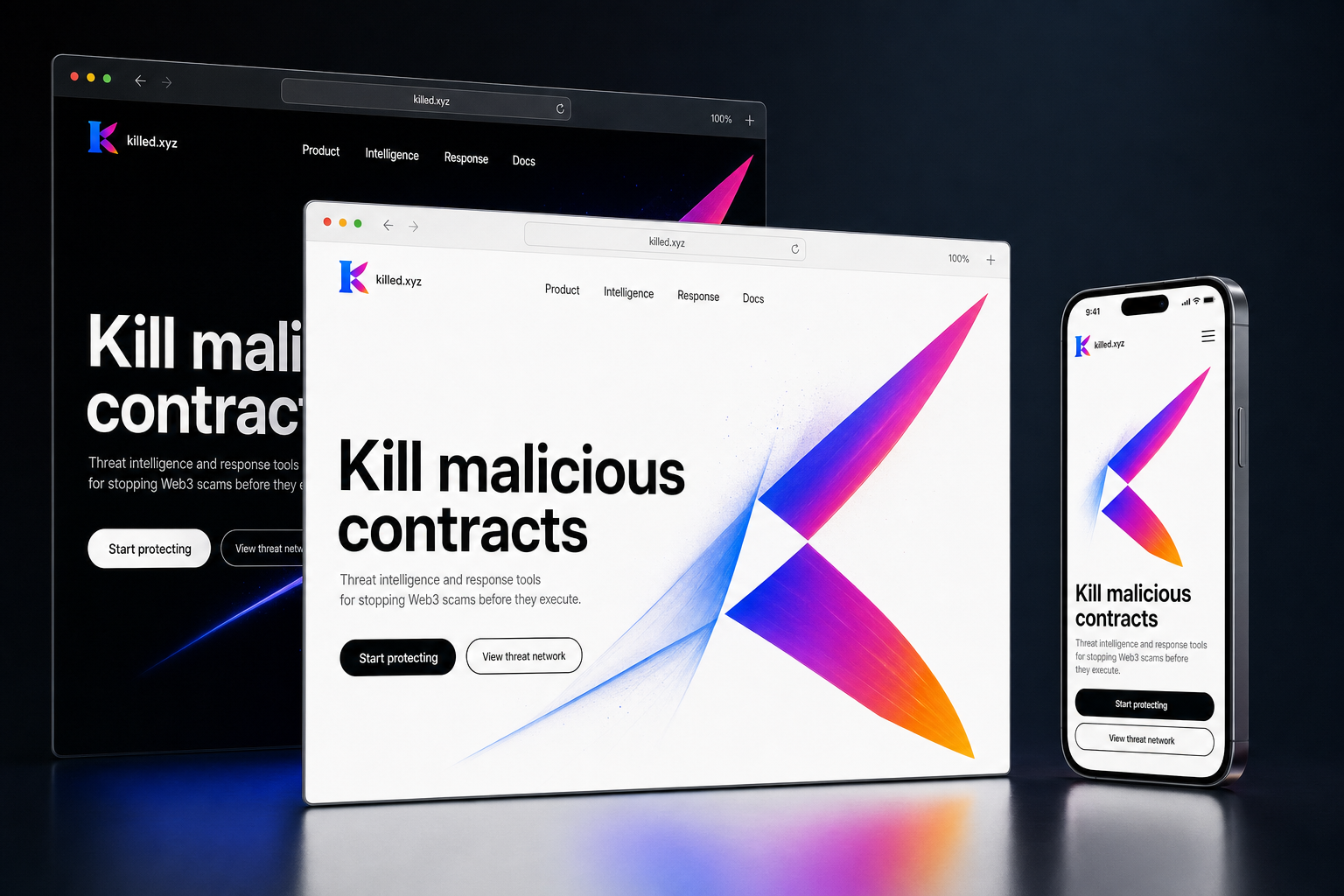 killed.xyz website concept preview enlarged