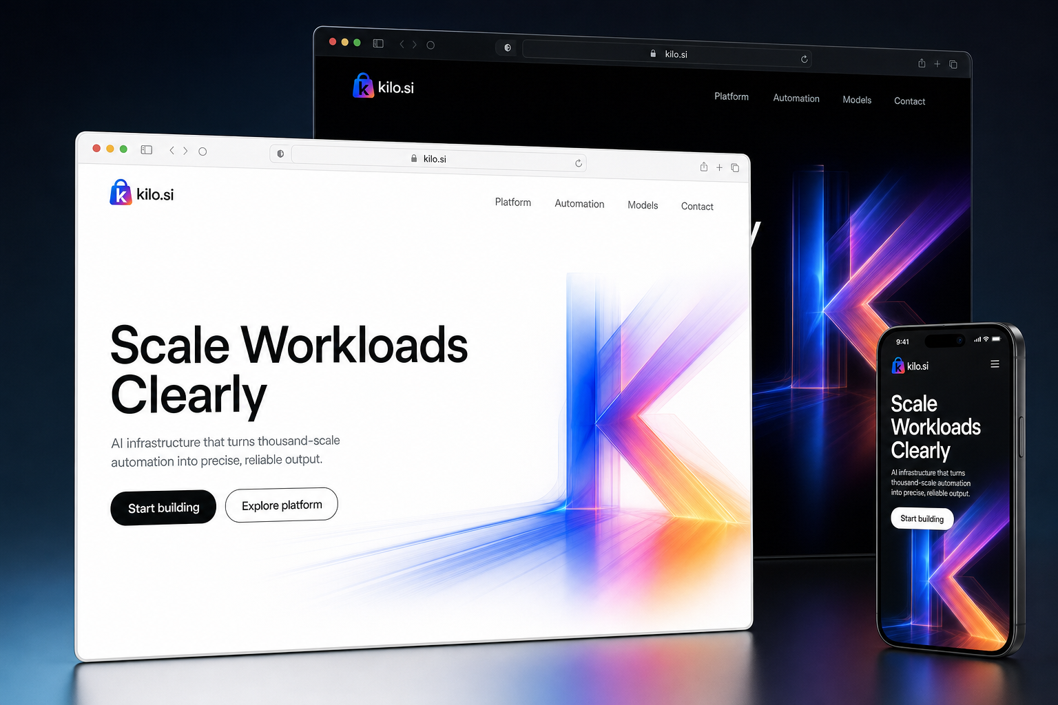 kilo.si website concept preview enlarged