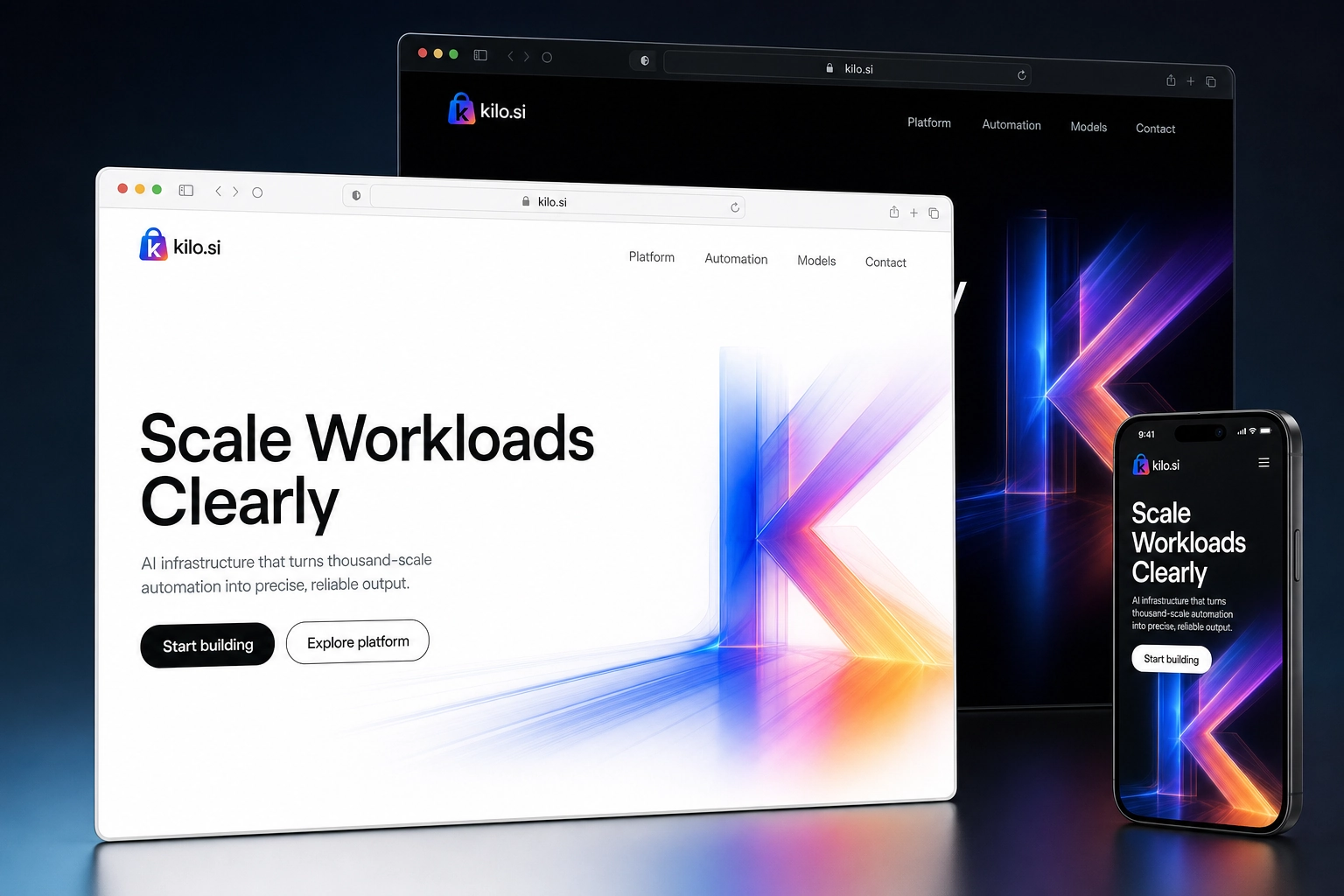 kilo.si website concept preview