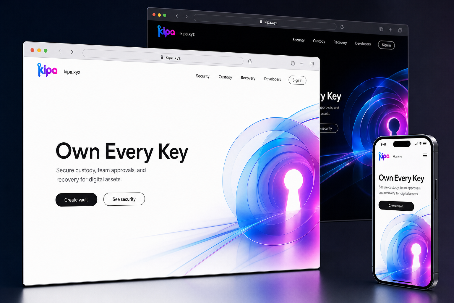 kipa.xyz website concept preview enlarged