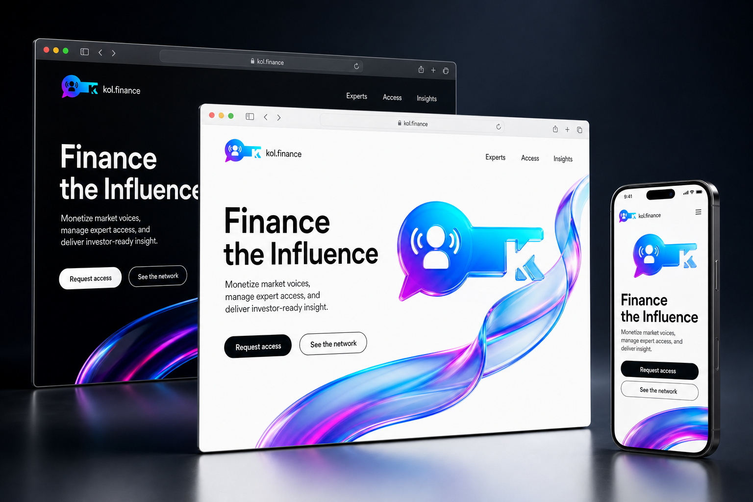 kol.finance website concept preview