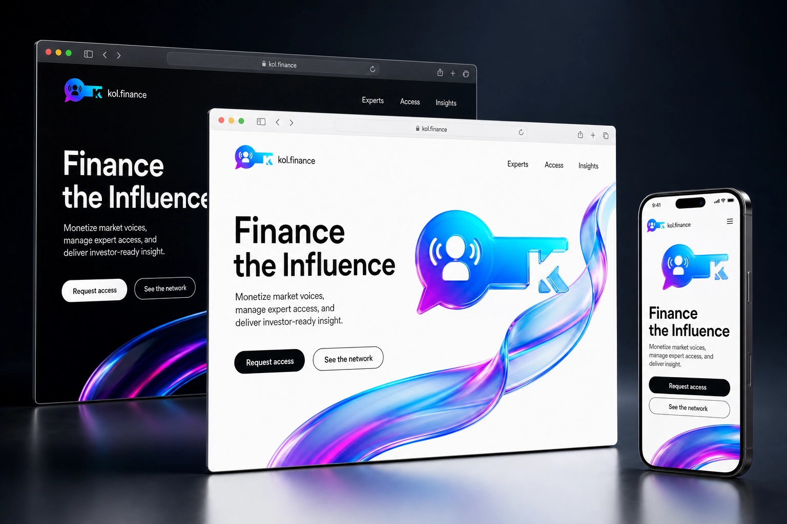 kol.finance website concept preview