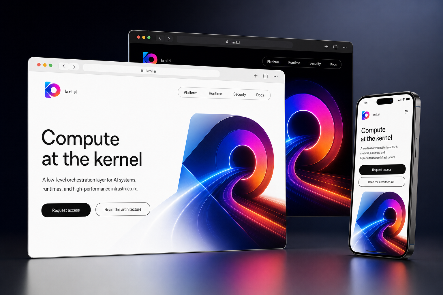 krnl.si website concept preview