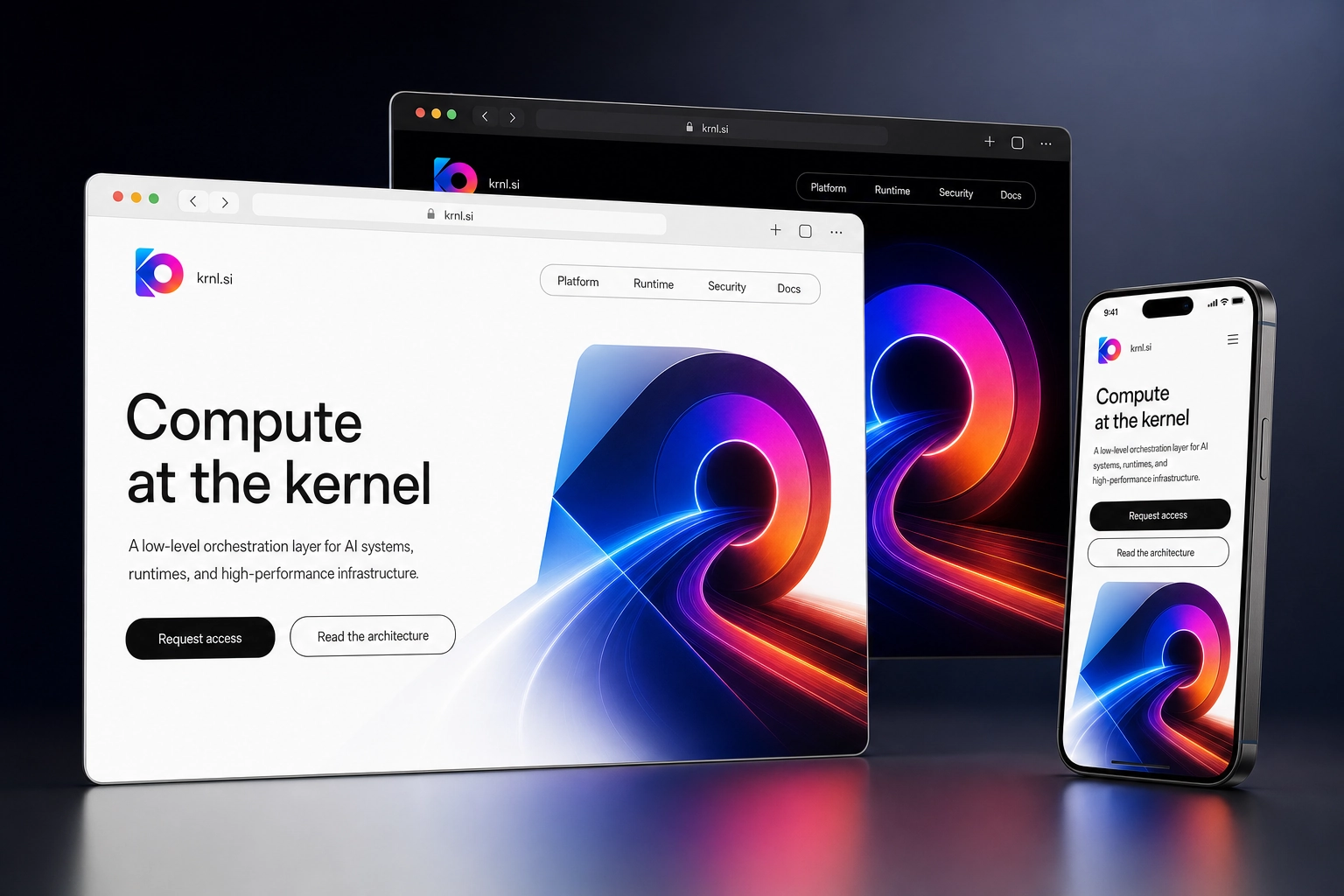 krnl.si website concept preview