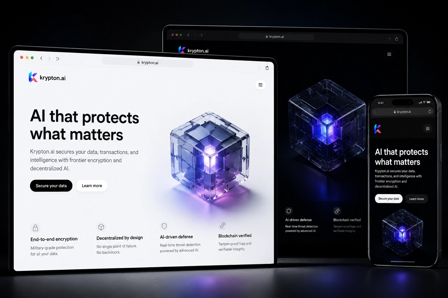 krypton.ai website concept preview