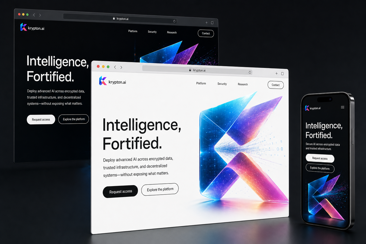 krypton.ai website concept preview enlarged