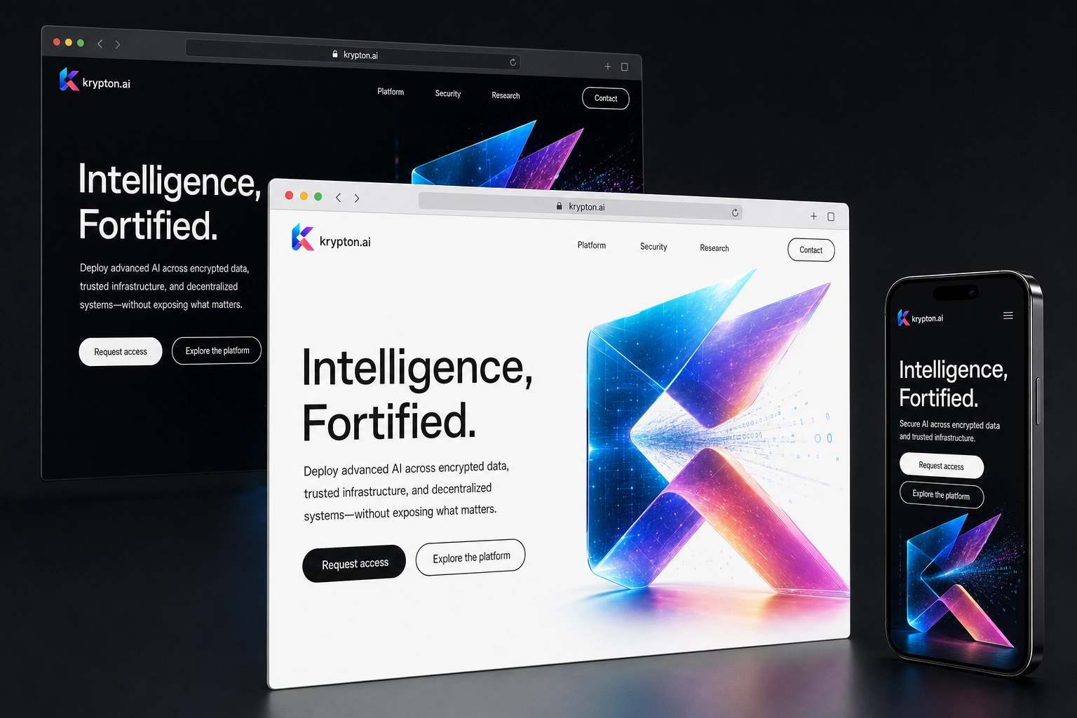 krypton.ai website concept preview