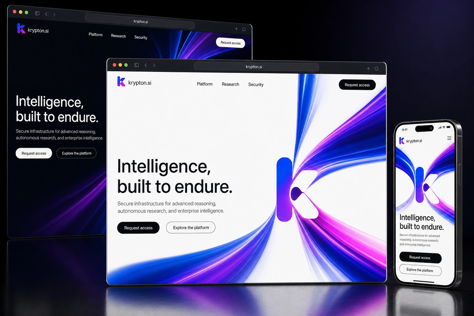 krypton.si website concept preview