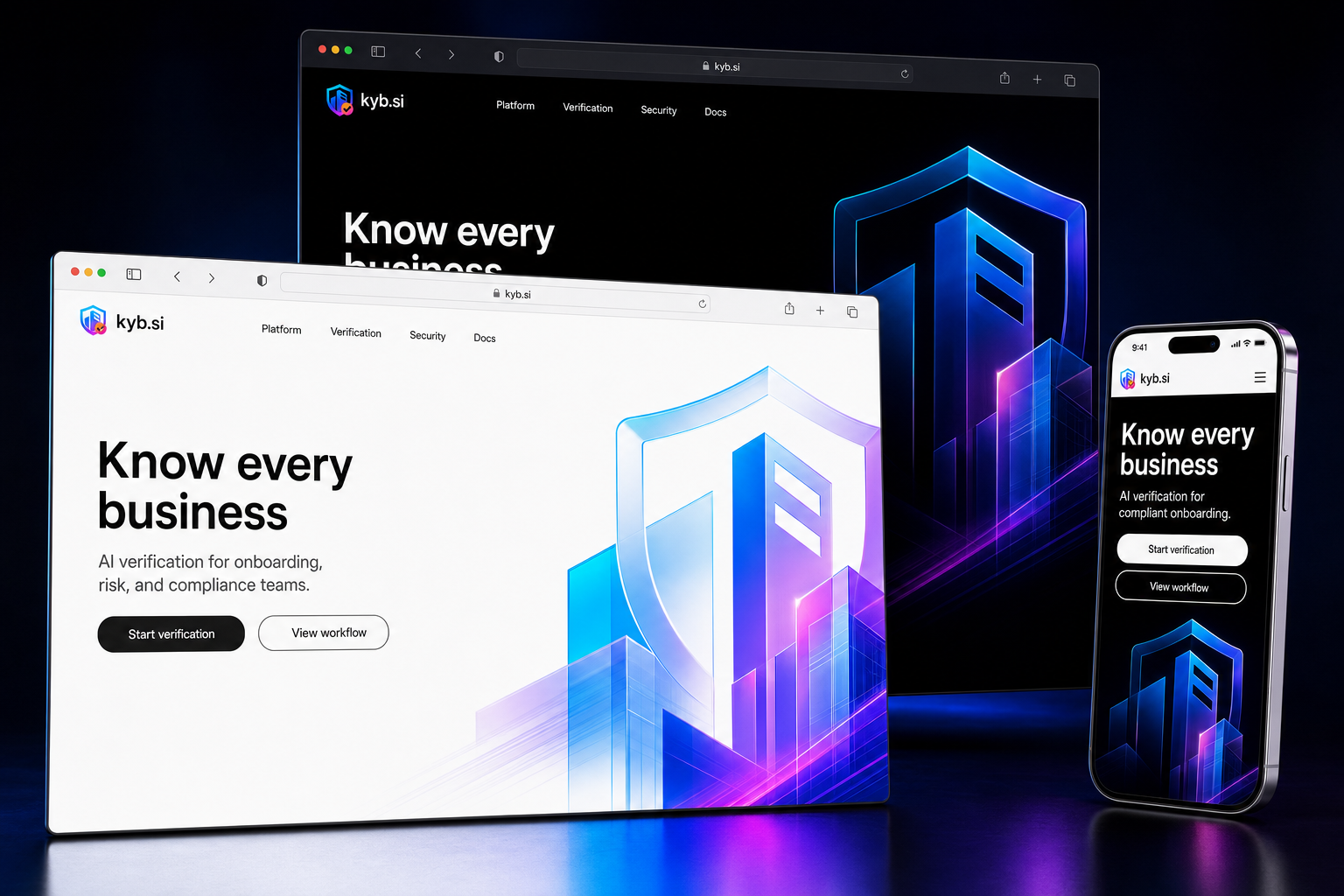 kyb.si website concept preview enlarged