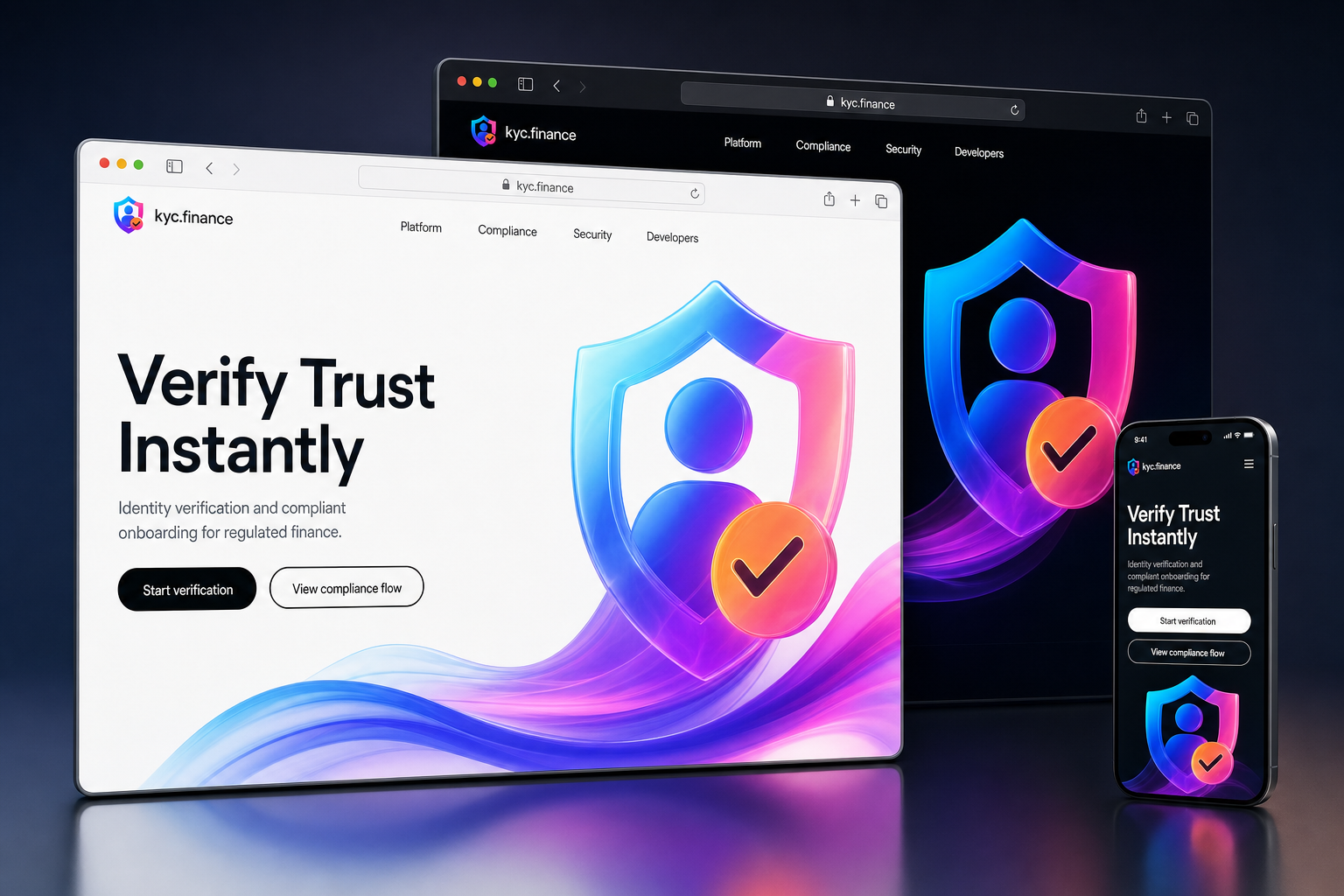 kyc.finance website concept preview