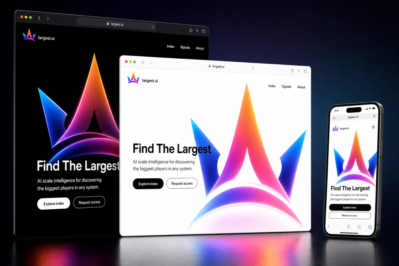 largest.si website concept preview