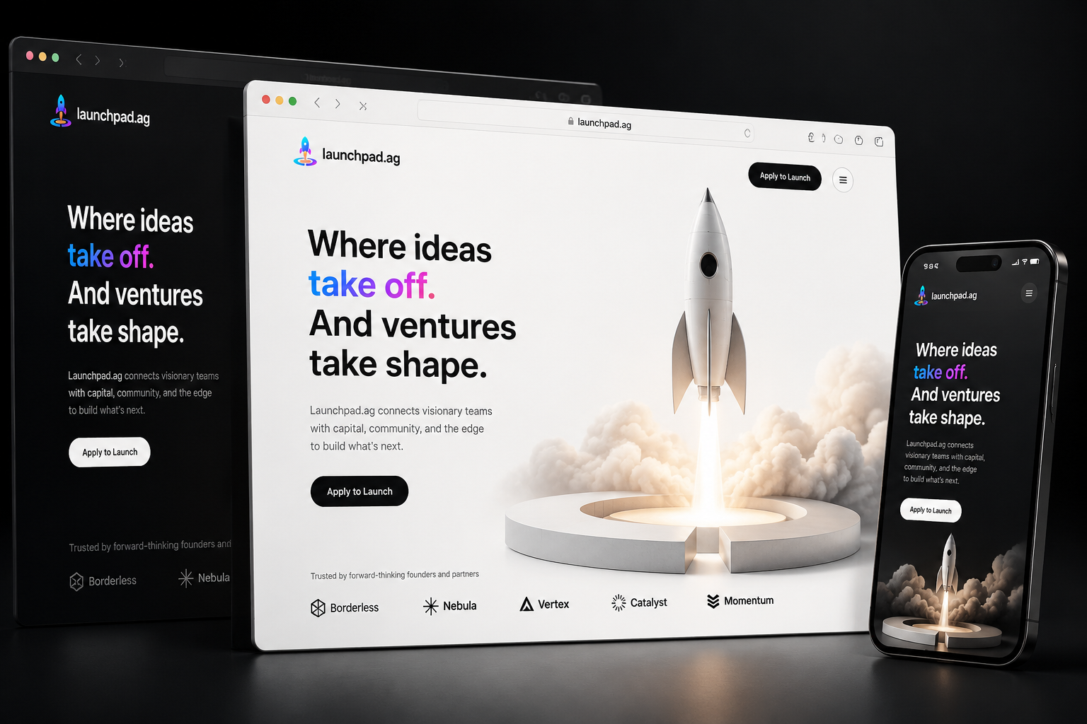 launchpad.ag website concept preview